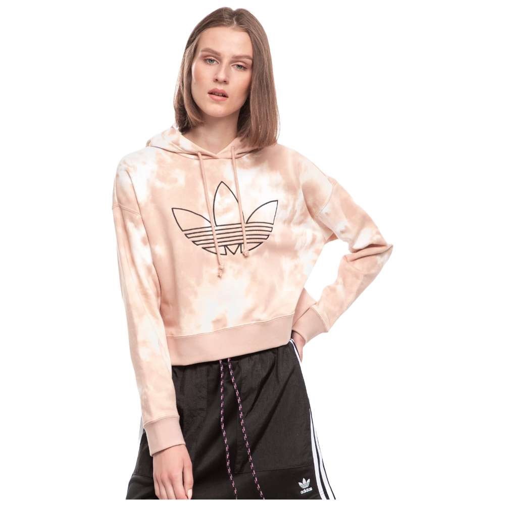 Adidas tie dye cropped hoodie